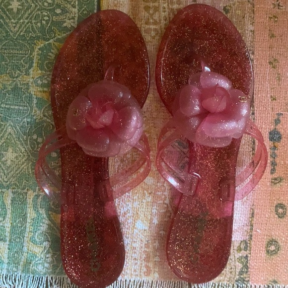 CHANEL Shoes - 🌸🌺PINK CHANEL FLOWER JELLIES 🌺🌸